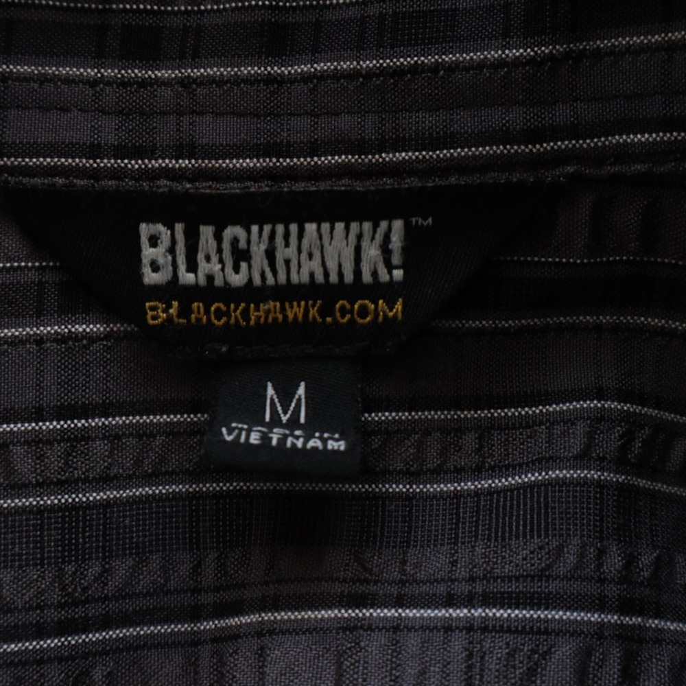 BLACKHAWK!‎ Shirt Mens Medium Casual Flap Pocket Button Gray Striped Long Sleeve - Picture 5 of 6